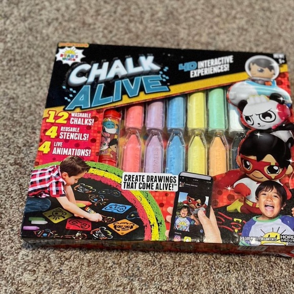 Ryans World Multicolor Chalk 4D Interactive Chalk Art Drawing Set - Picture 1 of 1